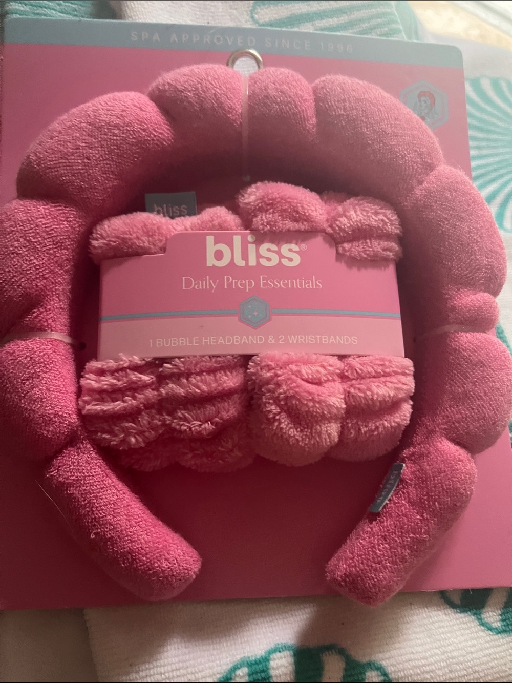 Bliss Plush Bubble Headband and Wristbands - Pink